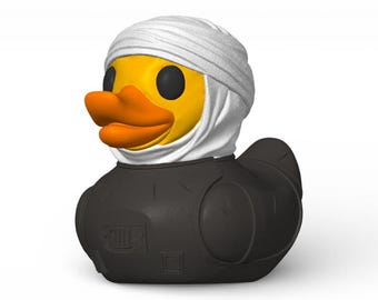 Bounty Hunter Duck Figurine – Sci-Fi Desk Decor