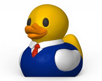 Male Flight Attendant Duck –  Airline Crew Duck Figure – Funny Aviation Gift
