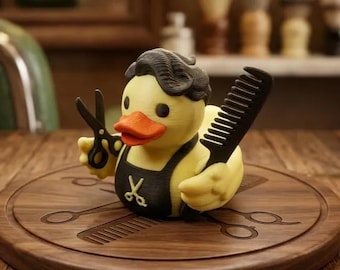 Male or Female Hairdresser Duck – Funny Barber Duck Decor – PLA Printed Salon Figurines – Hairstylist Gift – Cute Desk Display