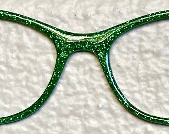 Emerald Green Fine Sparkle Glitter Shimmer Classic Christmas St Patricks Day Holiday Magnetic Glasses Topper Frames for Interchangeable Top