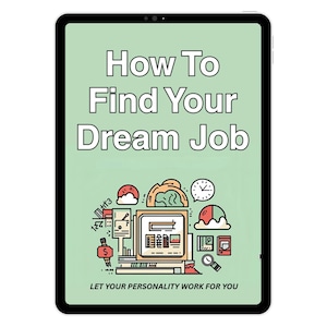 Career Discovery Guide | How To Find Your Dream Job Ebook | Digital Download | Personality Assessment