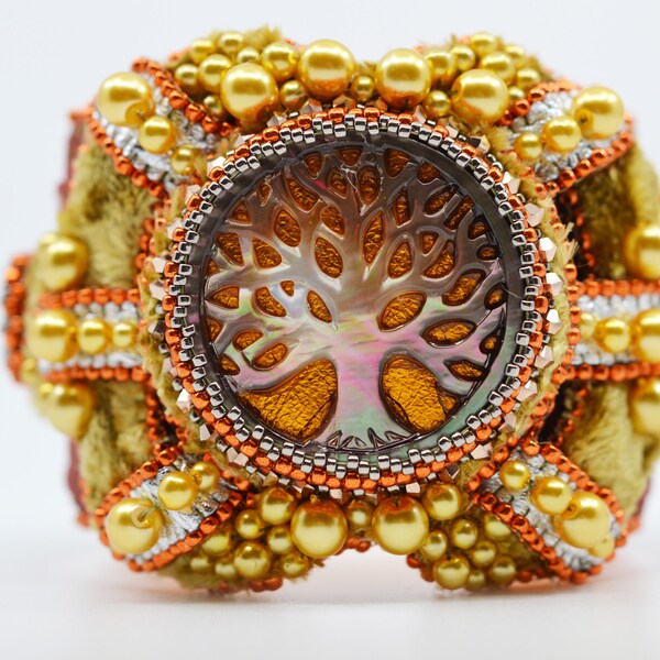 LPC Cuff in Orange and Silver