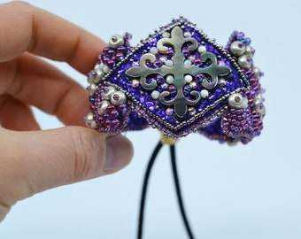 PURPLE Carpe Diem bracelet- DIY bead embroidery KIT