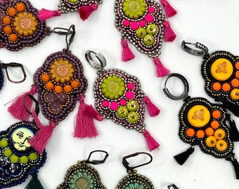 Have it your way earring kit- bead embroidery for all skill levels including absolute beginners