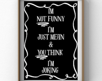 Sarcastische Office Wall Art Print, grappig kantoordecor, zakelijke humor citaat poster, cadeau idee collega, kunst aan de muur werkplek, digitale download