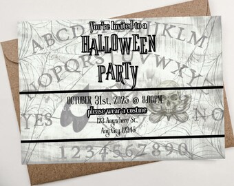 Victorian Ouija Board Halloween Party Invitation, Gothic Spooky (Digital Download)
