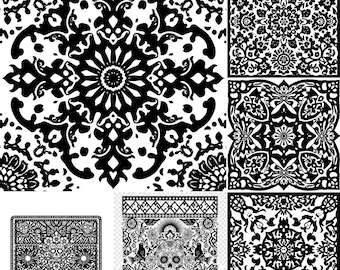 Papel Picado SVG PNG-bundel | Mexicaanse fiesta banner clipart | Decoratieve snijbestanden voor Cricut Silhouette