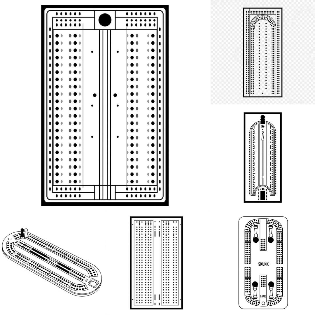Cribbage Board SVG PNG Bundle | Classic Game Clipart | Board Game ...