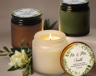 Personalized Candle Wedding Favors Custom Mason Jar Candle Bridal Shower Favor Baby Shower Guest Gift