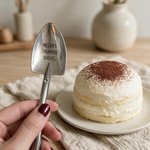 Personalized Ice Cream Shovel Spoon Custom Engraved Stainless Steel Dessert Novelty Gift Birthday Present Name Keepsake Miniature Design image 6
