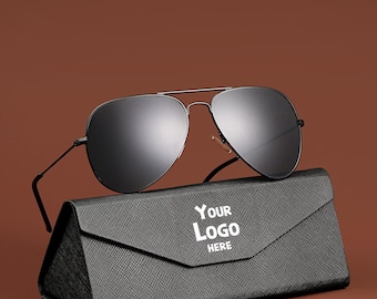 Custom Logo PU Leather Eyeglass Case