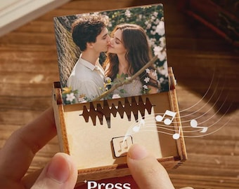 Personalized Photo Music Box Custom Song Music Box Voice Recording Anniversary Gift Romantic Keepsake