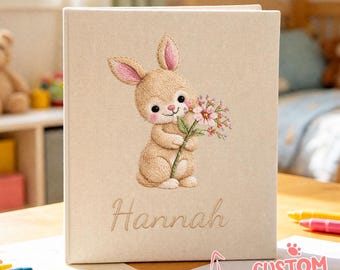 Personalized Baby Memory Book Linen Baby Book Child Photo Album Baby Shower Gift New Parent Keepsake