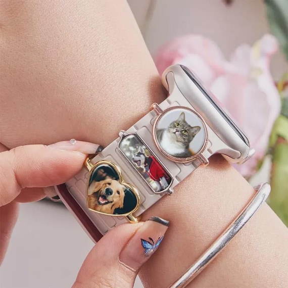 Custom Apple Watch Charm Personalized Photo Watch Band Charm Smartwatch Accessory Picture Charm Memorial Jewelry Gift