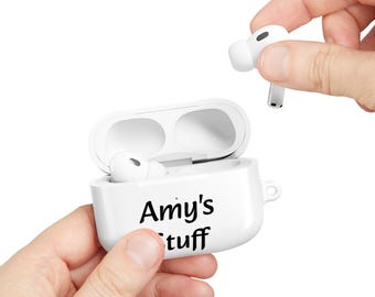 Personalized Name & Pet Family Icons AirPod Case | Custom Text AirPods Case