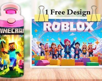 Envoltura para vaso de personajes de videojuegos de dibujos animados, diseño delgado de 12 oz (descarga digital)