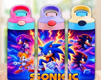 Envoltorio para vaso de Sonic the Hedgehog: Diseño de sublimación para vaso infantil de 355 ml (descarga digital)