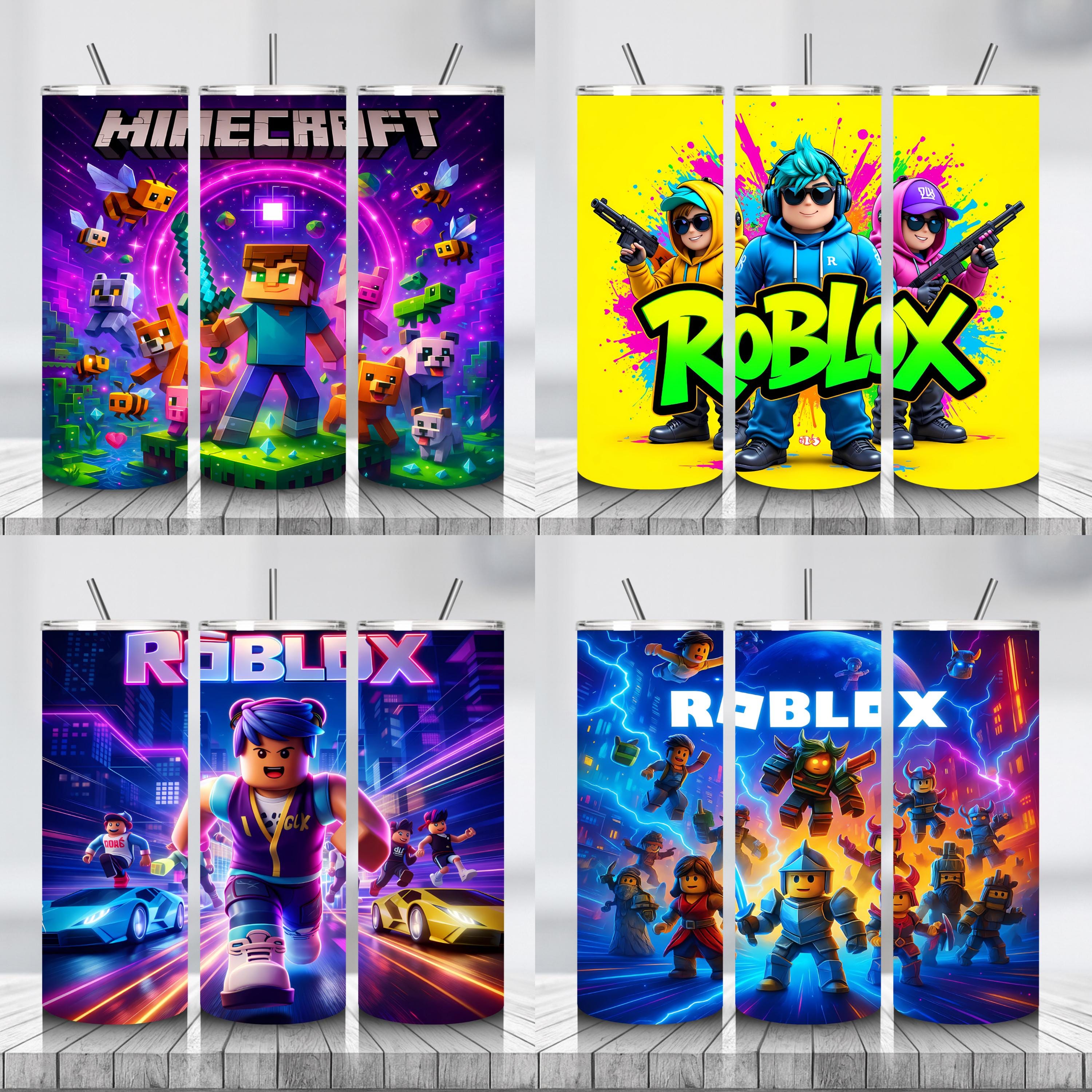 100+ Roblox Inspired Tumbler Wrap Bundle, 20oz Skinny Sublimation PNG ...