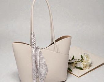 Genuine Leather Tote Bag, Large Work Carryall Purse