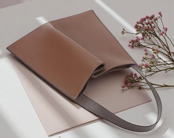 Leather Tote Bag for Women, Large Genuine Leather Work Bag, Laptop Shoulder Shopper Purse, Gift for Mom or Girlfriend