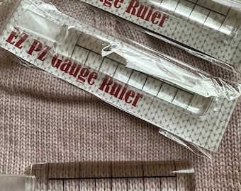 Crazy Cat EZ PZ Clear Knitting Gauge Ruler