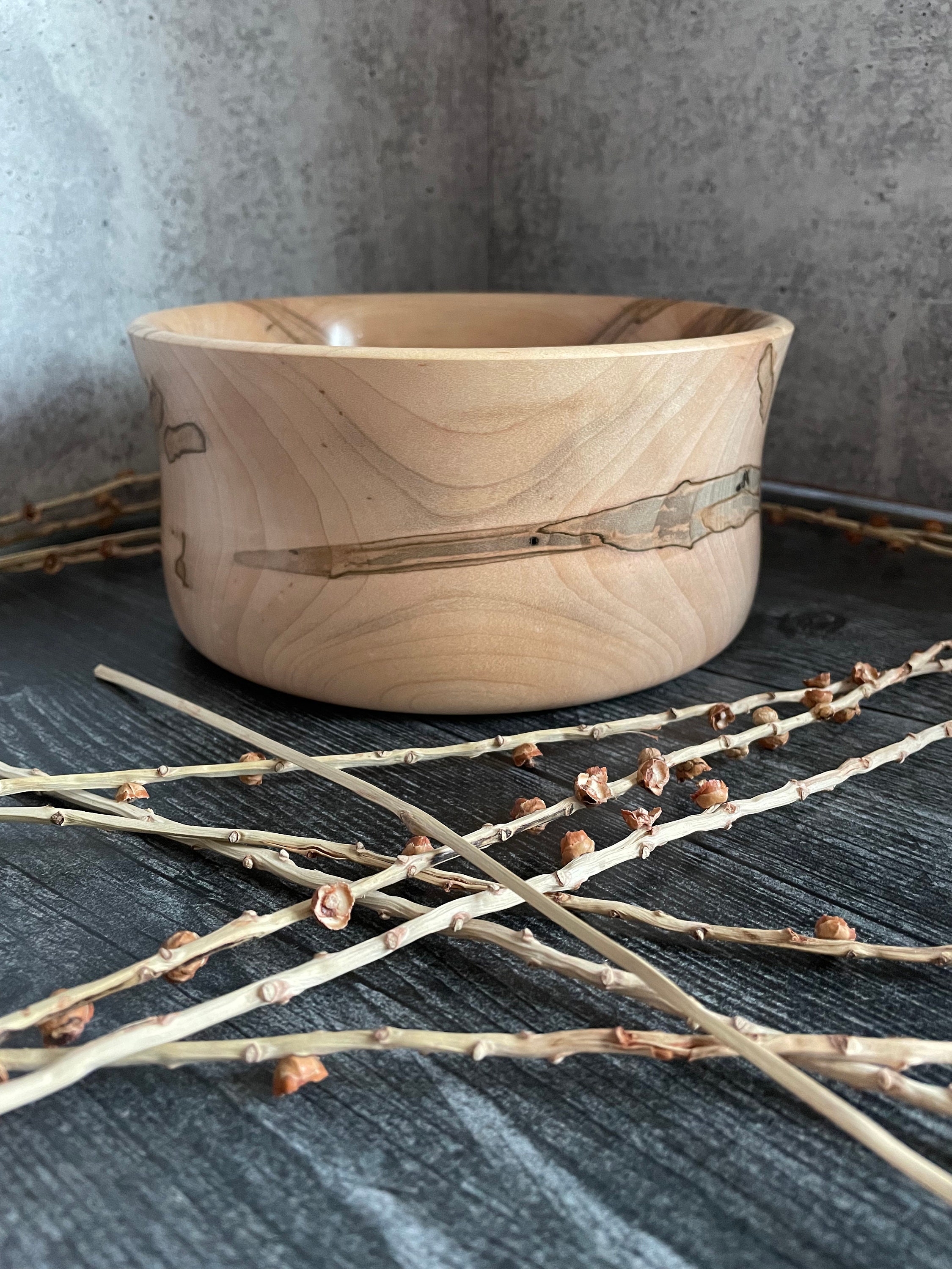 Hand Turned One of a Kind Spalted Maple Bowl Hand Turned One of a Kind Spalted Maple Bowl