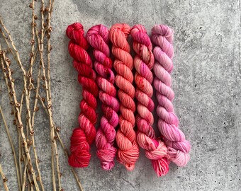 Dress Maker | Mini Skein Set | SW Merino Nylon | Scrappy Knitting | Fingering | Sock Yarn | Knitting Yarn | Crochet Yarn | OOAK