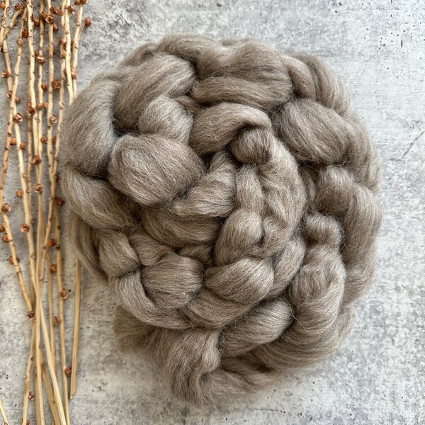 Natural Oatmeal Blue Faced Leicester | Spinning Fiber | Wool Roving | Nuno Felting Wool | Wet Felting Wool | Spinning Yarn