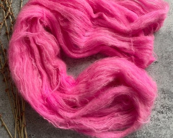 Grapefruit | Baby Suri Alpaca Silk Yarn | Fuzzy Yarn | Soft Squishy Yarn | Knitting Yarn | Crochet Yarn | Lace Weight Yarn