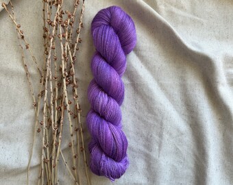 Shades of Purple | Baby Alpaca Silk Cashmere  | Untreated Yarn | Undyed | Non Superwash Yarn | Lace Weight Yarn | Tonal