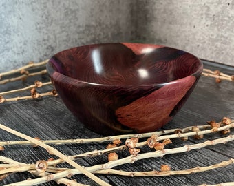 Kingswood With Purple Resin | Hand Turned Wood Bowl | Decorative Bowl | Wood Turning | Yarn Bowl | Walnut Bowl | Lathe Work | Handmade