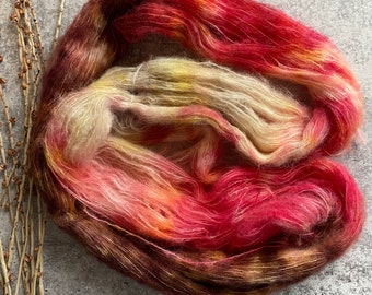 Starfish | Baby Suri Alpaca Silk Yarn | Fuzzy Yarn | Soft Squishy Yarn | Knitting Yarn | Crochet Yarn | Lace Weight Yarn
