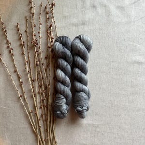 Concrete | Gray SW Merino Nylon Yarn | Fingering Weight | Soft & Squishy | Hand Painted Yarn | 50g Skein | Superwash Merino Nylon Yarn
