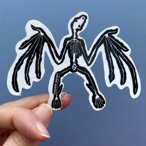 Naklejka Gotycka Szkielet Nietoperza