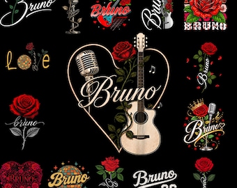 Bruno Retro 80s 90s PNG Bundle (Digital Download)