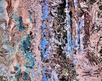 Vertigo Flow-Abstrait acrylique coulé sur toile