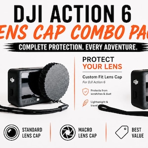 Kit combinato DJI Action 6 Macro + Tappo obiettivo standard (confezione da 2)
