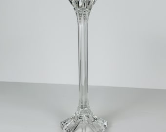 Vintage Mikasa "Petals" Lead Crystal Single 9" Candlestick Holder