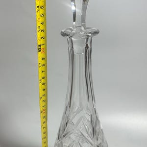 Large Vintage Bohemian Cut Crystal Decanter - 17.5" Tall, 1.7kg - Heavy Lead Crystal Wine Carafe