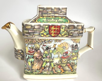 Théière Robin des Bois Sadler vintage : Théière de collection Sherwood Forest Cottagecore