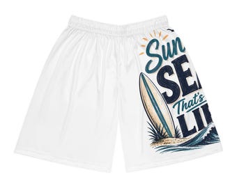 SunSandSea. It's a Beach Life Men's Athletic Shorts | Tropical Beach Shorts | Summer Vacation Swim Shorts | Lightweight Casual Beachwear