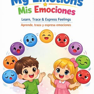 My Emotions Workbook PDF for Kids | Bilingual Spanish English