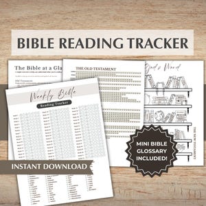 Anfänger Bibel Lese Tracker Printable | Wöchentlicher Studienleitfaden (PDF)