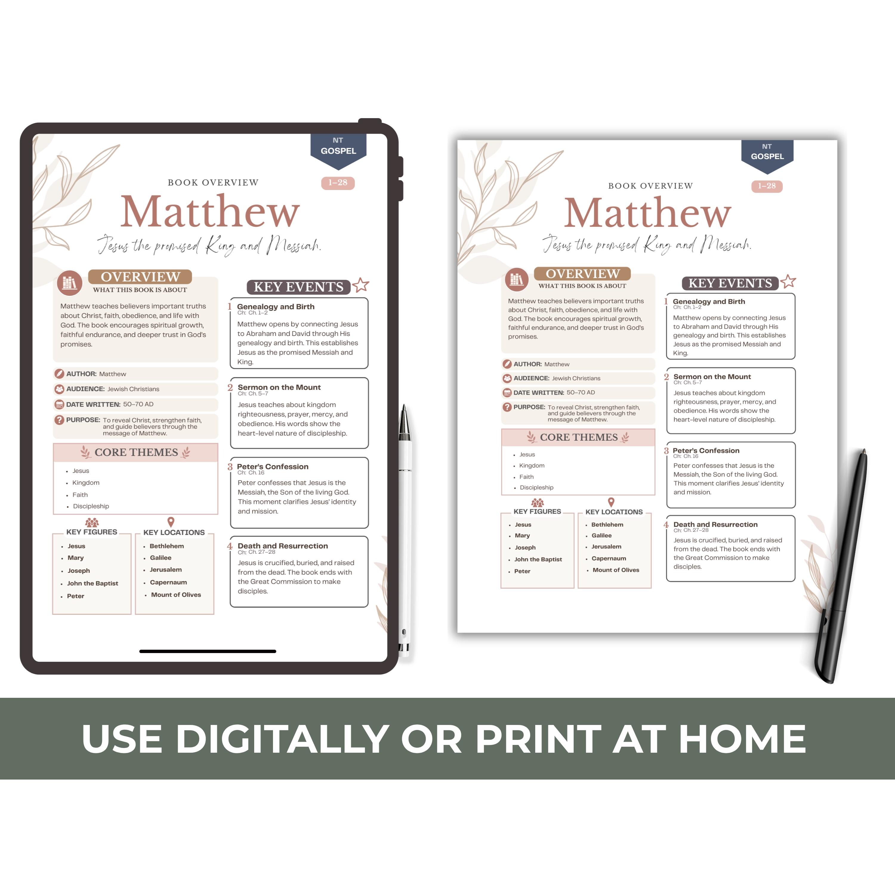 Bible Study Guide Printable PDF, Scripture Workbook and Faith Journal ...