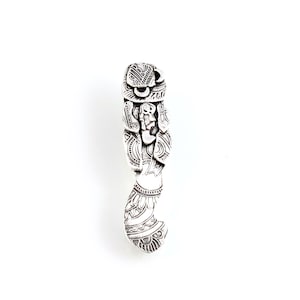Sterling Silver Mother Otter with Baby Otter Pendant Totem 1089h