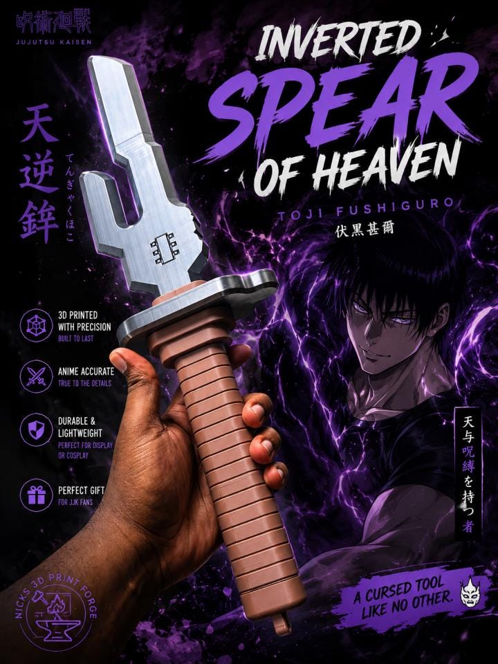 MEIFNG Fushiguro Toji - Espada para cosplay, accesorios de disfraz de Zenin Maki, A MEIFNG Fushiguro Toji - Espada para cosplay, accesorios de disfraz de Zenin Maki, A