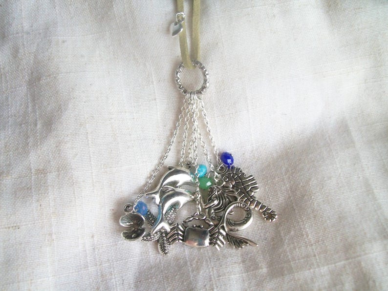 Purse Charm Chain Ocean Beach Charms Car Charm Chain Belt Etsy
