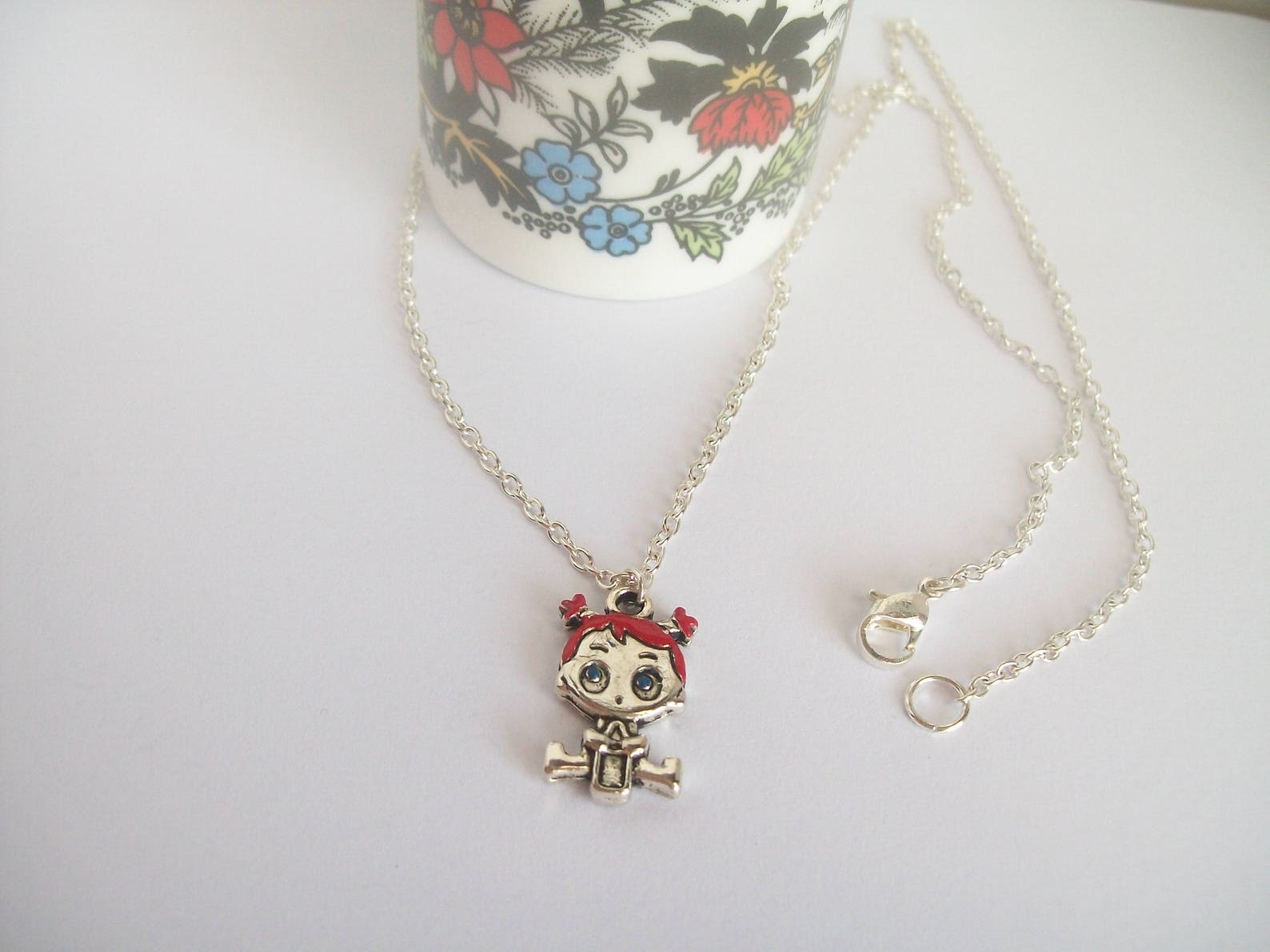 Baby Doll Necklace Little Girl's Jewelry Red Headed Etsy