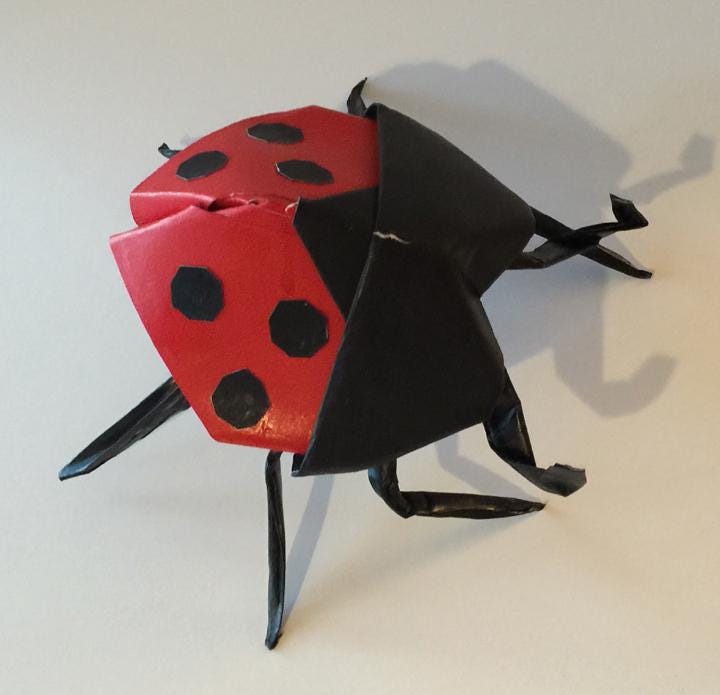 Origami Ladybug - Etsy