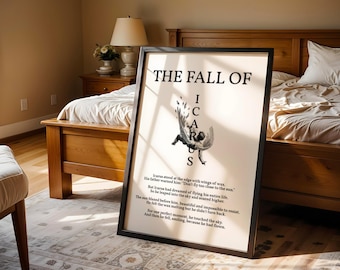 The Fall of Icarus Rolled Poster | Mythology Art Print